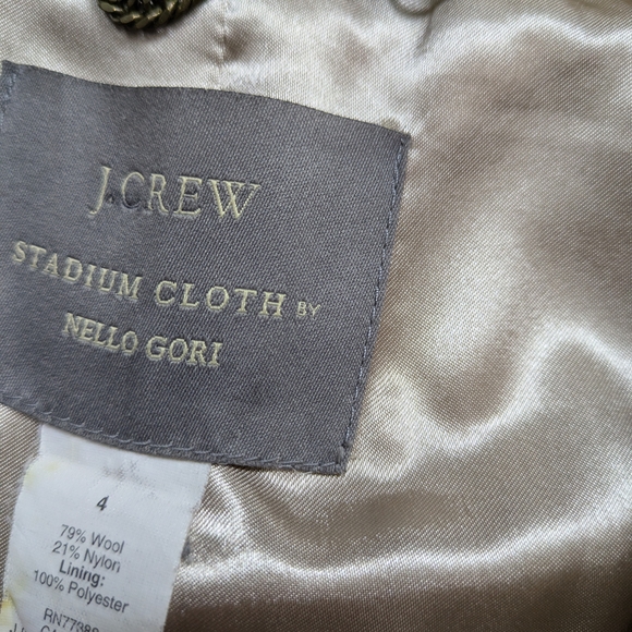 J. Crew Coat Womens Sz 4 Nello Gori Italian Stadium Cloth Cocoon Wool Blend - Picture 3 of 12